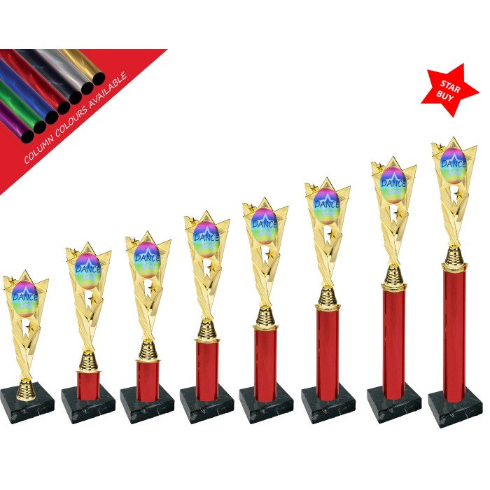RAINBOW 210MM DANCE COLUMN TROPHY (bulk buy discounts available) 